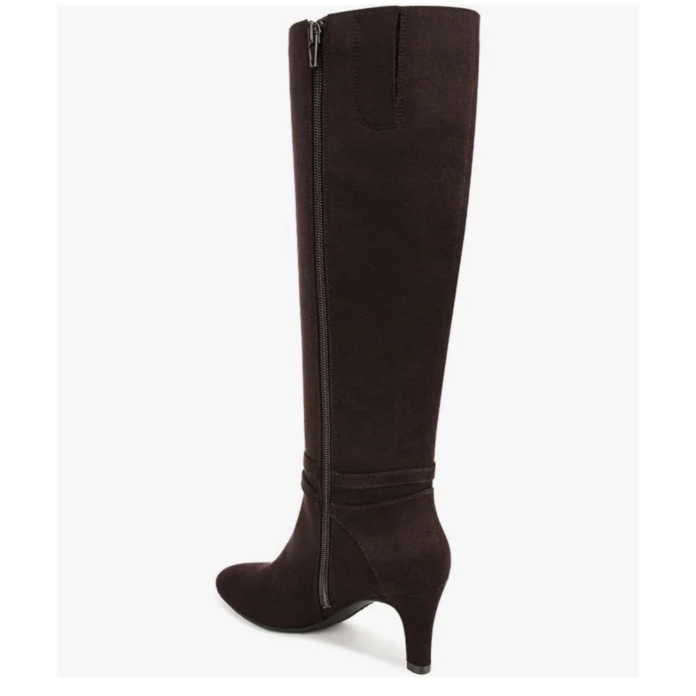 LifeStride Women's Guild Tall Boot👢 Dark Chocolate Leather- Regular Calf-NEW😍